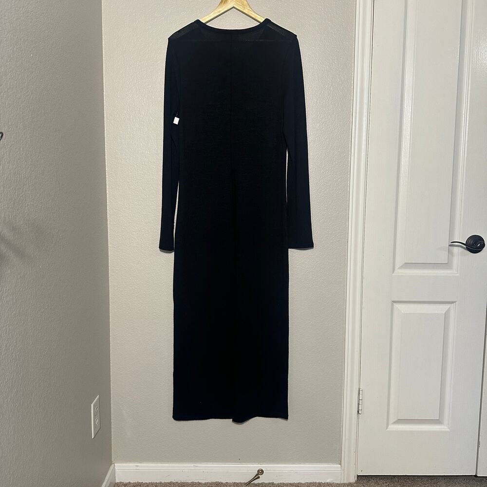 Rag & Bone the Knit Crew Maxi Dress, Black Sweater, Dark Academia,‎ Size XL - Picture 3 of 8